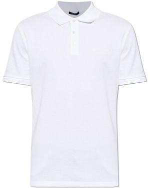 Balmain Cotton Polo Shirt With Embroidered Logo - White