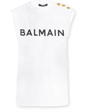 Balmain T-Shirt With Logo - White