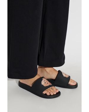 Palm Angels Logo Slides - Black