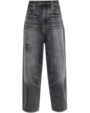 Balenciaga Wide-Leg Jeans - Grey