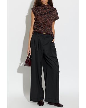 Ganni Back-Slit Top - Black