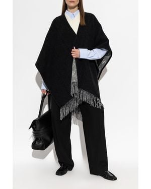 Jimmy Choo Wool Poncho - Black