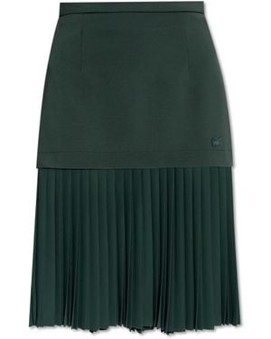 LACOSTE RUNWAY Skirt With Pleated Hem - Green