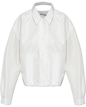 Jil Sander Lightweight Jacket With Drawstring - White