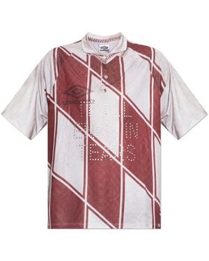 Umbro Polo With Logo - Red