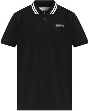 Iceberg Polo With Logo Patch - Black