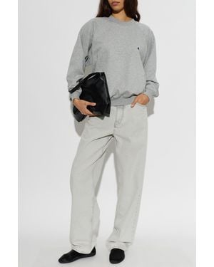 Jil Sander Cotton Sweatshirt With A Crew Neck - Gray