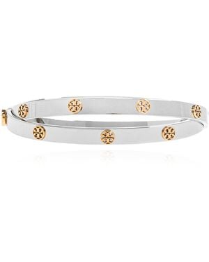 Tory Burch Bracelet With Logo - Metallic