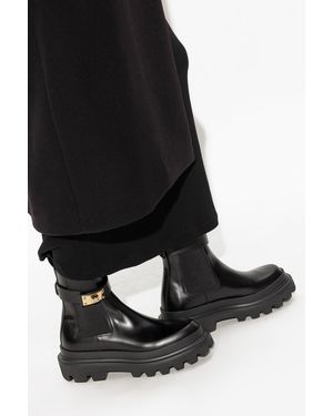 Dolce & Gabbana Lace-Up Boots - Black