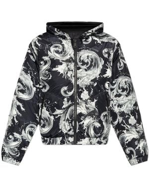Versace Jeans Couture Reversible Hooded Jacket - Black