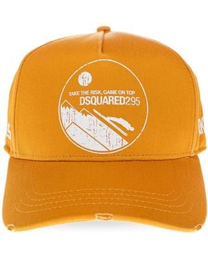 DSquared² Baseball Cap With Print - Orange