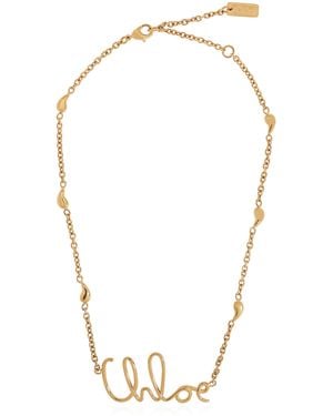 Chloé Necklace With Logo - Metallic