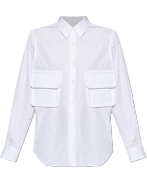 CDG by Comme des Garcons Cotton Shirt With Pockets - White
