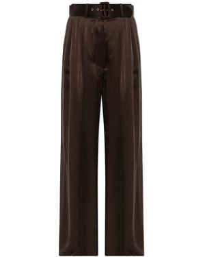Zimmermann Silk Pants With A Belt - Brown