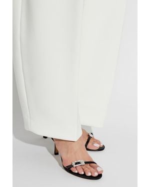 Kurt Geiger “Heeled Mules 'Strass Double Buckle' - Black