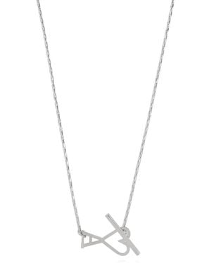 Ami Paris Logo Necklace - Black