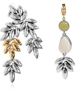 Isabel Marant Asymmetric Earrings - Metallic