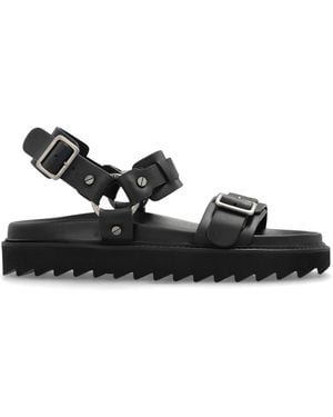 Acne Studios Leather Sandals With Buckle - Black