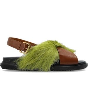 Marni Leather Sandals - Green