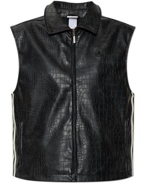 adidas Originals Faux Leather Vest - Black