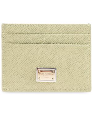 Dolce & Gabbana Leather Card Holder - Natural