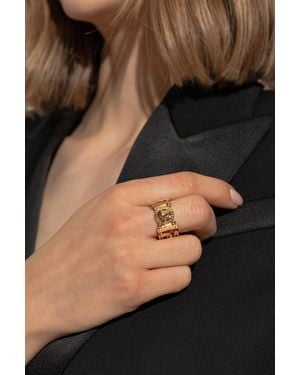 Versace Ring With Greek Pattern - Black