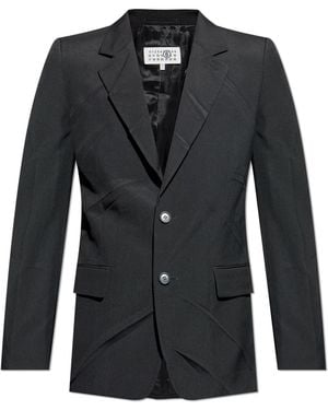 MM6 by Maison Margiela Single-Breasted Blazer - Black
