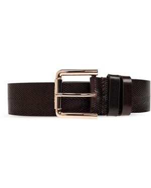 Max Mara 'Angizia' Leather Belt - Black