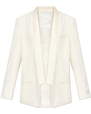 KENZO Blazer With Satin Trim - White