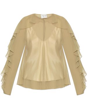 forte_forte Two-Piece Top With Ruffle - Natural
