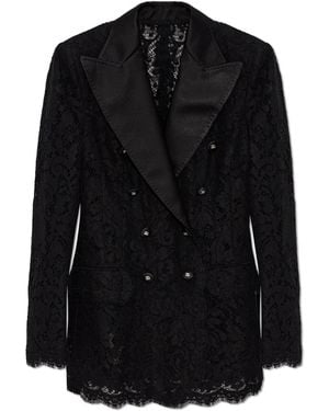 Dolce & Gabbana Lace Blazer - Black