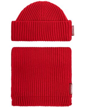 DSquared² Set: Hat And Scarf - Red