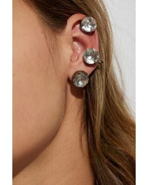 Balenciaga Set: Earring, Two Clip-Ons - Brown