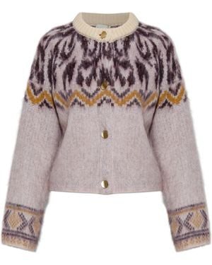 Forte Forte Cardigan With Decorative Pattern - Purple
