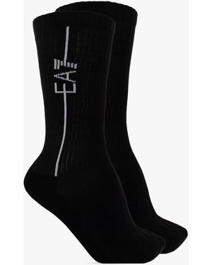 EA7 Branded Socks 2-Pack - Black