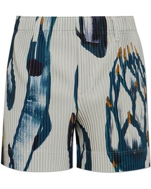 Homme Plissé Issey Miyake Pleated Shorts - Blue