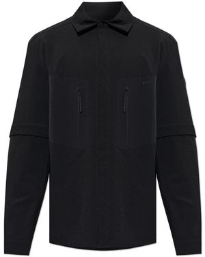 Moncler Shirt With Detachable Sleeves - Black