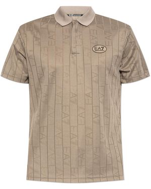 EA7 Monogram Polo - Natural