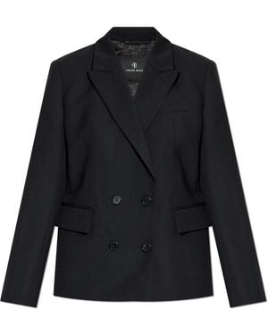 Anine Bing Double-Breasted Blazer - Black