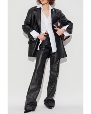 The Attico Leather Jacket - Black