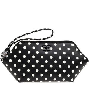 Ganni Cosmetic Bag Made Of Eco Leather - Black