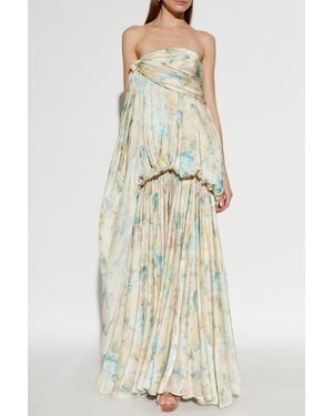 Zimmermann Silk Dress With Floral Motif - White