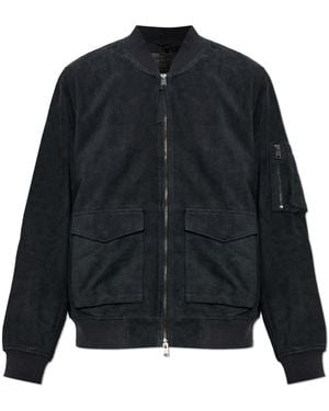 AllSaints 'Rokko' Suede Bomber Jacket - Black