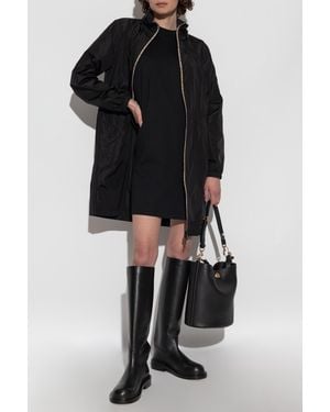 Burberry Dress With Sewn-On Side Stripes - Black