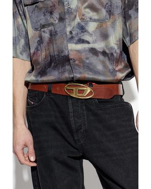 DIESEL Belt 'Oval D Logo B-1Dr' - Gray