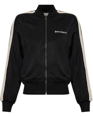 Palm Angels Sweatshirt With Embroidered Logo - Black