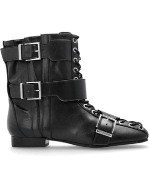 Ganni Ankle Boots Made Of Eco Leather - Black