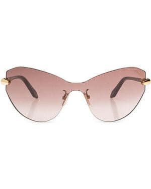 BVLGARI Sunglasses With A Lightweight Rimless Design And Cat-Eye Lenses - Pink