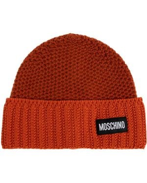 Moschino Cap With Logo Patch - Red
