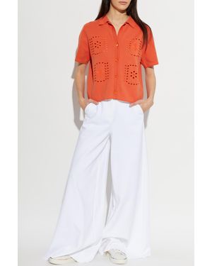 Paul Smith Shirt With Openwork Embroidery - Orange